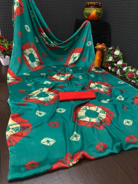 Kgm Bandhani Silk Wedding Designer Sarees Catalog